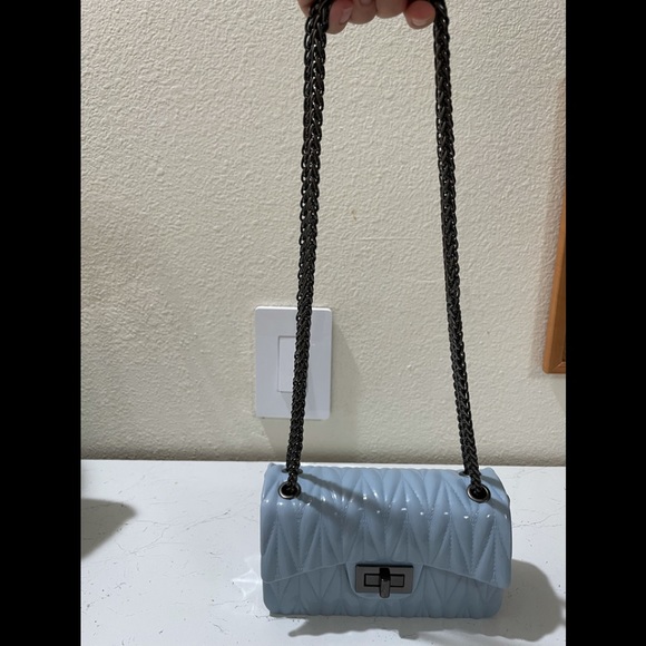 Handbags - Small Blue Flap Jelly Bag